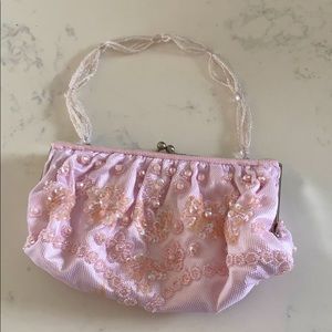 Vintage Fancy pink wristlet